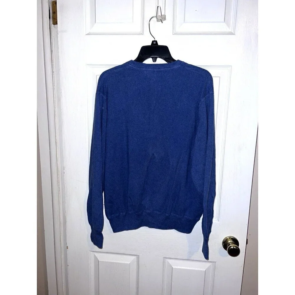 POLO RALPH LAUREN Mens Dark Blue Classic Crew-Neck Sweater Cotton Knit Size XL